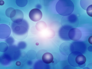 Lights on blue background.