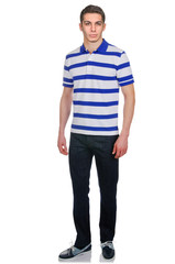 Fototapeta premium Man in fashion look isolated on white