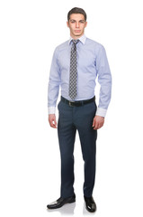 Man in fashion look isolated on white