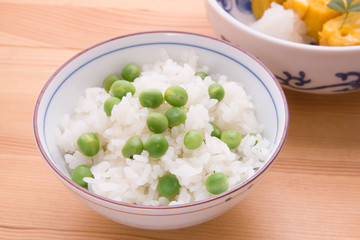 グリンピースの豆ご飯