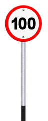 road sign indicating a speed limit