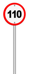 road sign indicating a speed limit