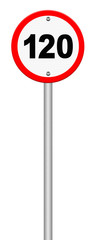 road sign indicating a speed limit