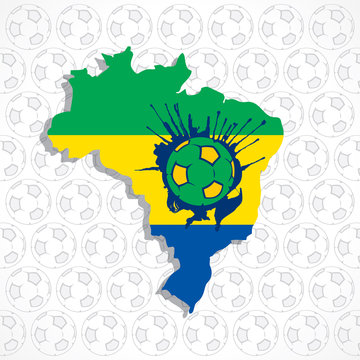 Brazilian soccer in brazil map