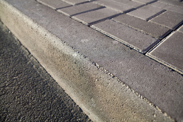 concrete sidewalk closeup