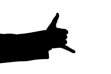 man's hand indicates calling black