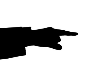 man's hand indicates black