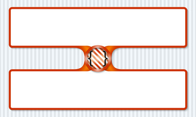 two boxes for entering text with brackets