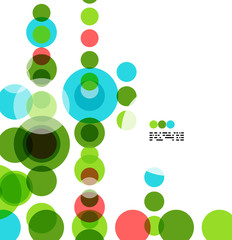 Geometric colorful circles background