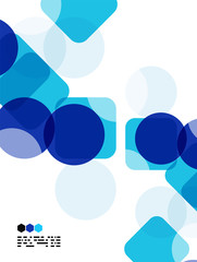 Blue modern geometric design template