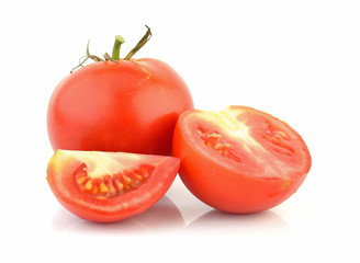 tomato isolated on white background.