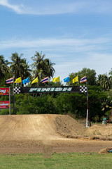 Finish line racing motocross