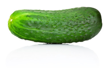 Fresh cucumber isolated on white background