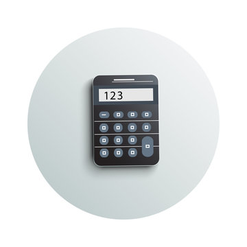 Detailed modern calculator business concept