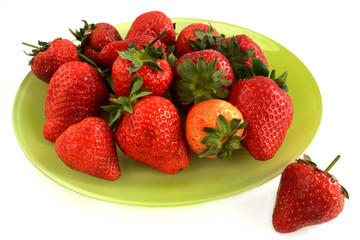 strawberries in a dish