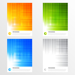 Set of modern vector banners with lines