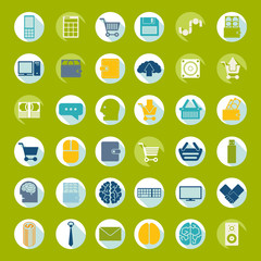 Set of flat icons