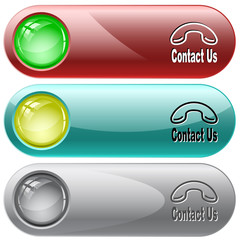 Contact us. Vector internet buttons.