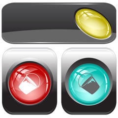Bucket. Vector internet buttons.