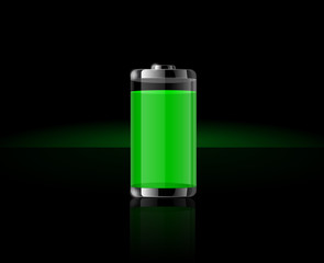 Glossy transparent battery icons