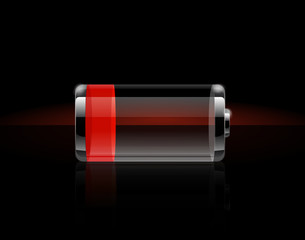 Glossy transparent battery icons