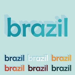 Flat design: brazil