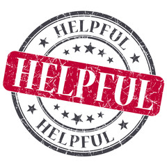 Helpful red grunge textured vintage isolated stamp