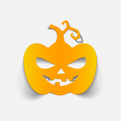 realistic design element: pumpkin