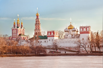 Novodevichiy Convent in Moscow Daytime