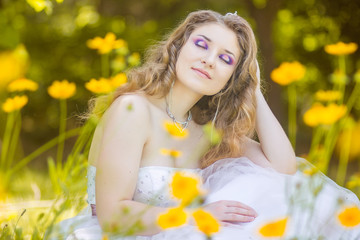 Portrait of beautiful young bride