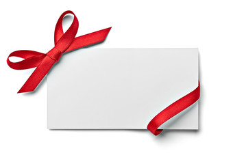 ribbon bow card note chirstmas celebration greeting