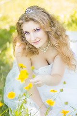 Portrait of beautiful young bride