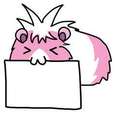 モルモットのイラスト／メッセージ