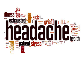 Headache word cloud