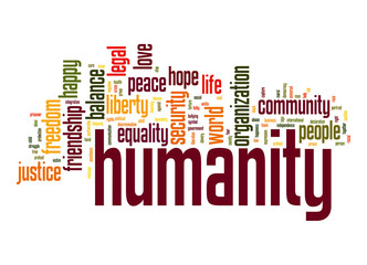 Humanity word cloud