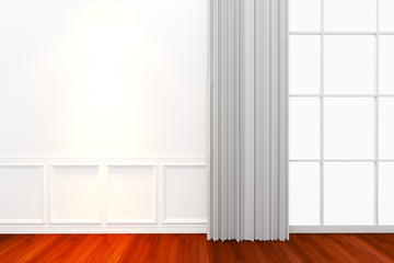 Fototapeta na wymiar Interior white wall