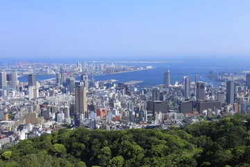 Gardinen Blick auf die Stadt Kobe in Japan © mfs_plus