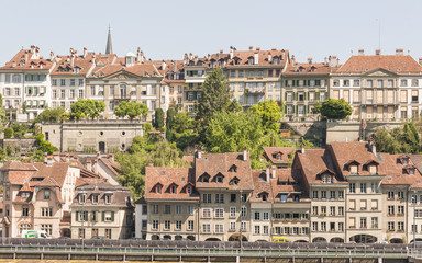 Obraz premium Bern, Altstadt, Matte, Quartier, Sommer, Schweiz