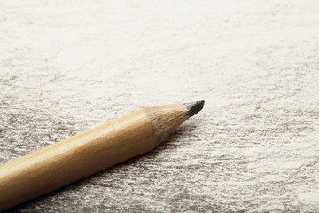 Drawing of artist by pencil on paper