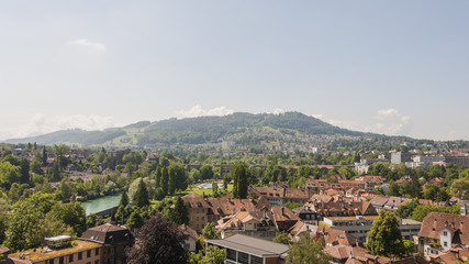 Fototapeta na wymiar Bern, Altstadt, Matte, Quartier, Aare, Aarebad, Gurten, Schweiz