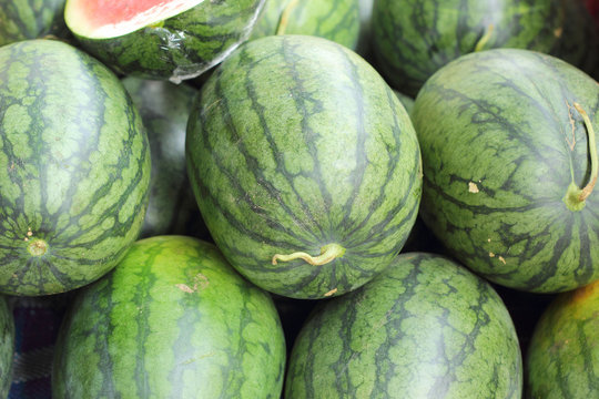 Close up watermelon fruit background texture