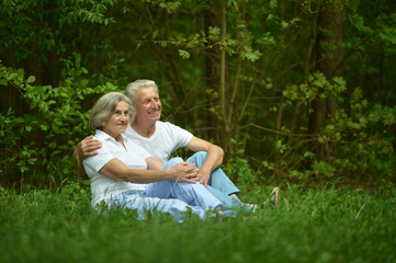 Happy elderly couple