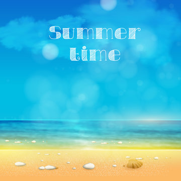 Summer Time, summer background with place for your text easy all