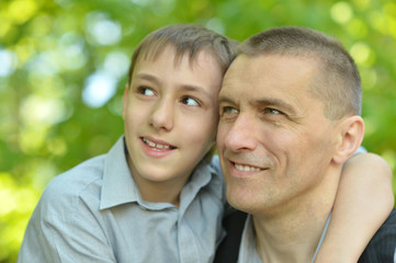 Obraz premium father and his son