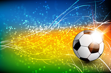 Football background with soccer ball,  easy all editable