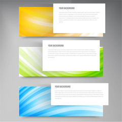Fototapeta premium Set of modern vector banners with lines