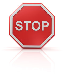 Stop road sign