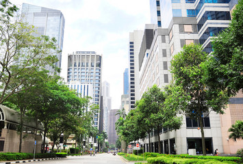 Fototapeta na wymiar Singapore downtown street