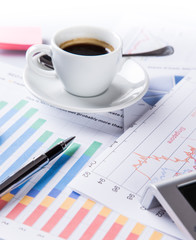 Business concept. Financial close-up background.