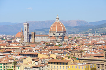Fototapeta na wymiar Duomo Santa Maria del Fiore - Historic centre of Florence in Ita